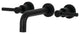 Kingston Brass 2-Handle Wall Mount Bathroom Faucet, Matte Black