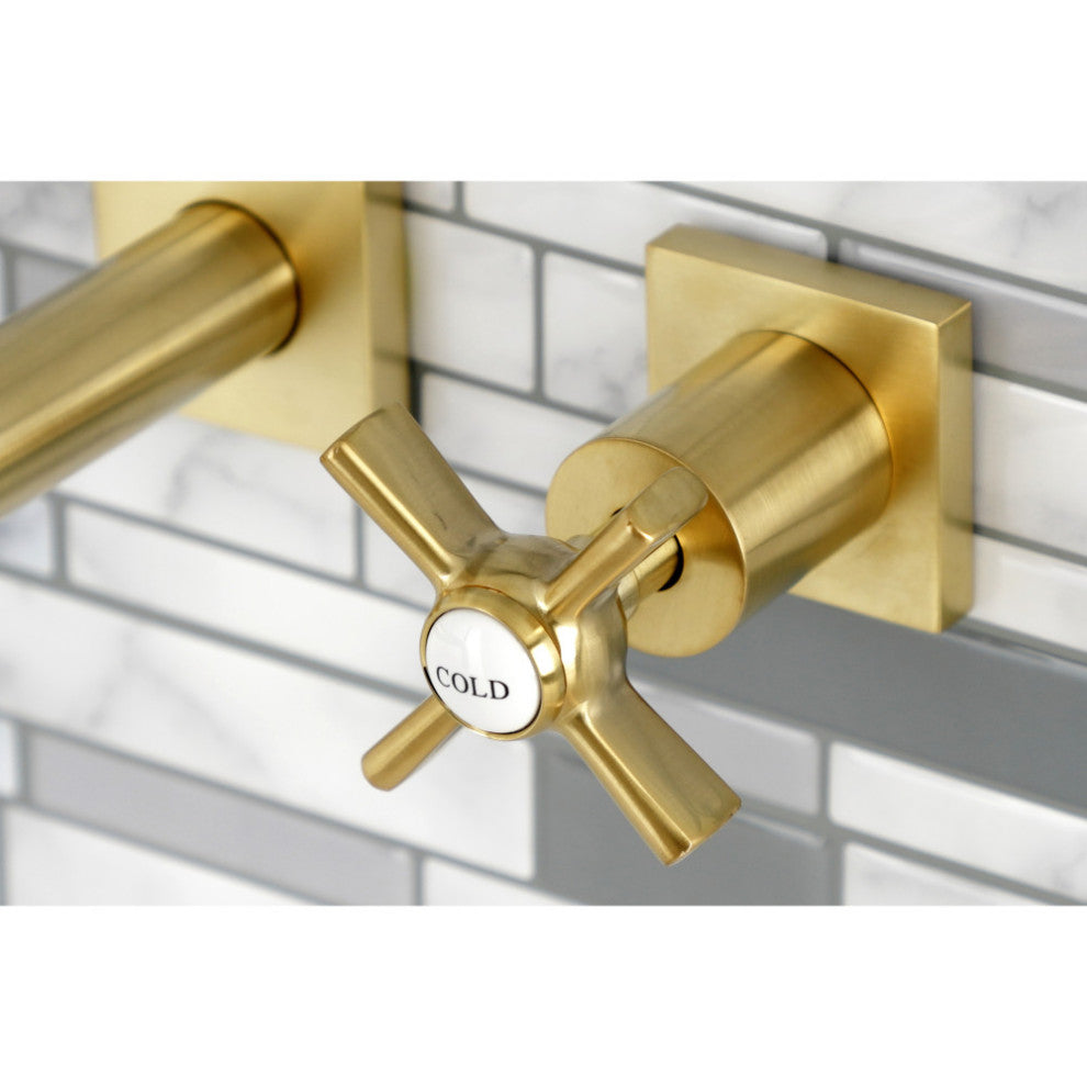 KS6027ZX Wall Mount Tub Faucet, Brushed Brass