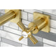KS6027ZX Wall Mount Tub Faucet, Brushed Brass