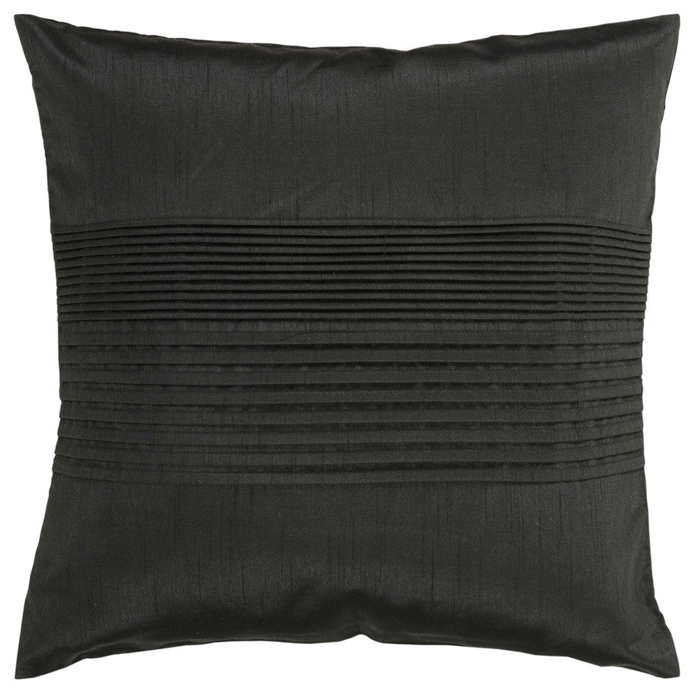 Solid Pleated Pillow Cover 22x22x0.25