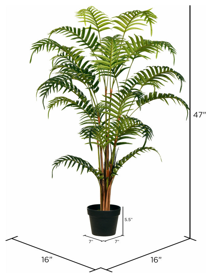Vickerman 47" Artificial Potted Fern Palm Real Touch Leaves