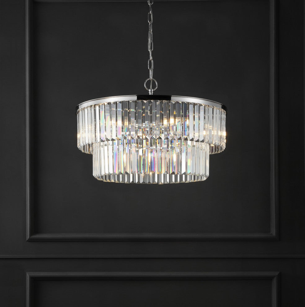 Safavieh Couture Karissa 2 Tier Chandelier Chrome