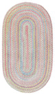 Baby's Breath Braided Oval Rug, Light Green, 4'x6'