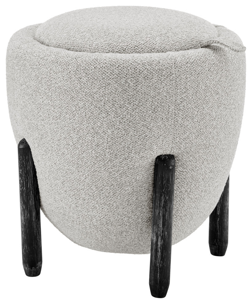 Murphy Storage Ottoman, Horizon Gray, Fabric