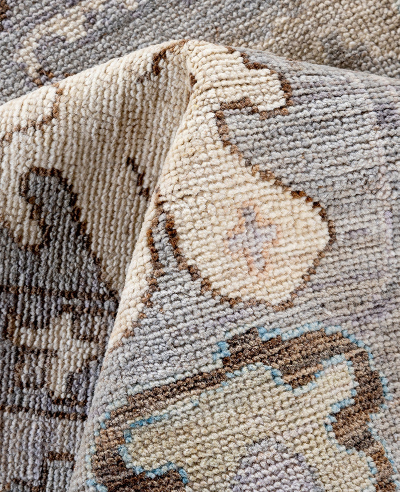 Oushak One-of-a-Kind Hand-Knotted Area Rug Gray, 9'0" x 11'7"