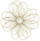 HomeRoots Shimmering Gold Metal Flower Wall Decor