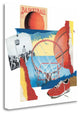 "Hoop Shot" By Melissa Markell,Ready to Hang Giclee Print on Gallery Wrap Canvas