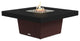 Square Fire Pit Table, 48x48, Chat Height, Propane, Black Powdercoat Top, Dark C
