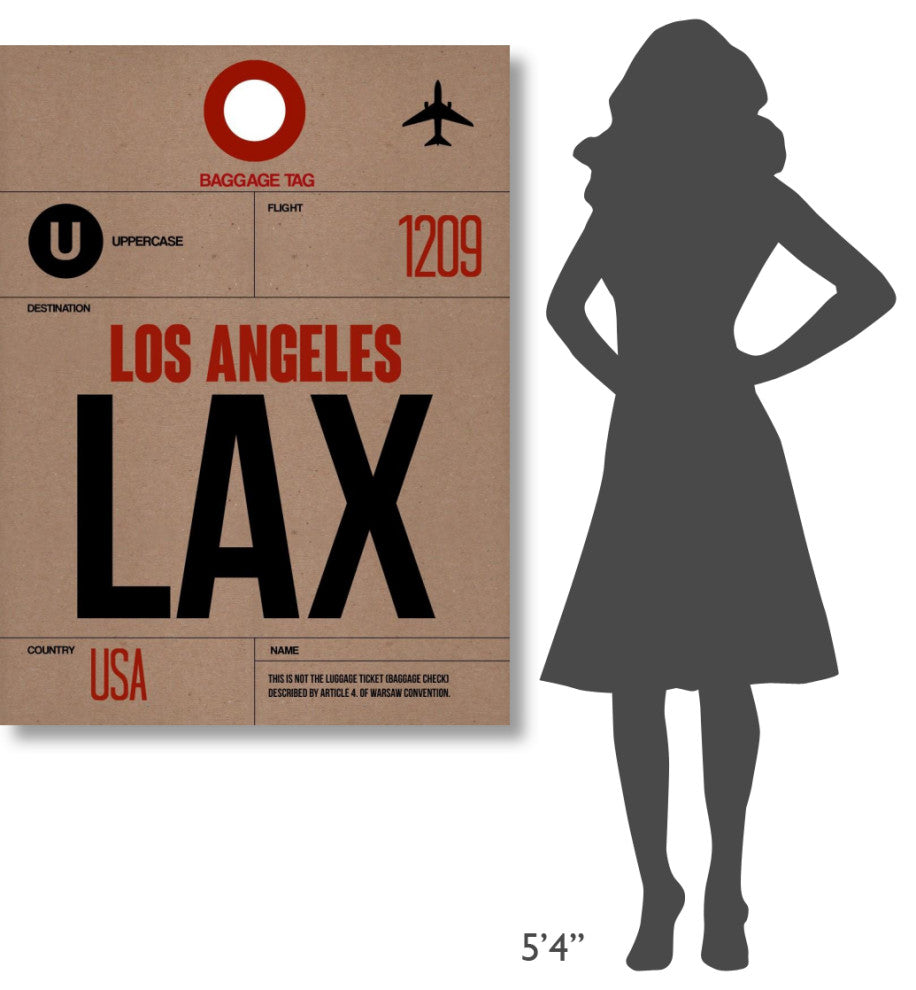 "LAX Los Angeles Luggage Tag 1" Fine Art Print