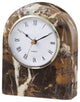 Polaris Collection Black and Gold Marble Desk Clock, Black and Brown