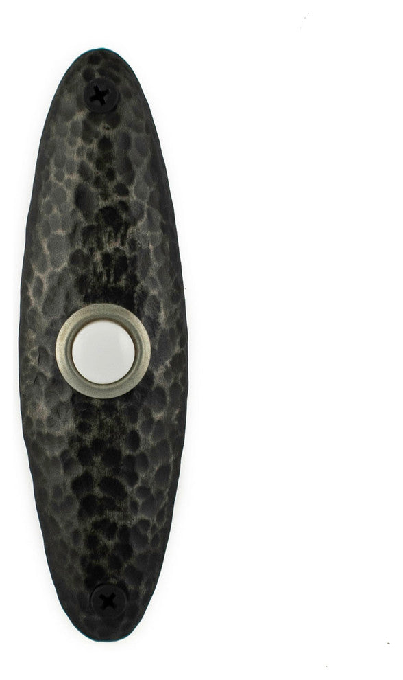 Hammered Doorell, Handmade Luxury Hardware, Black Iron