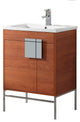 Bathroom Vanity Set, Spicy Walnut, 24", Polished Chrome Hardware