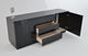 A&X Skyline Modern Black Crocodile Lacquer Buffet