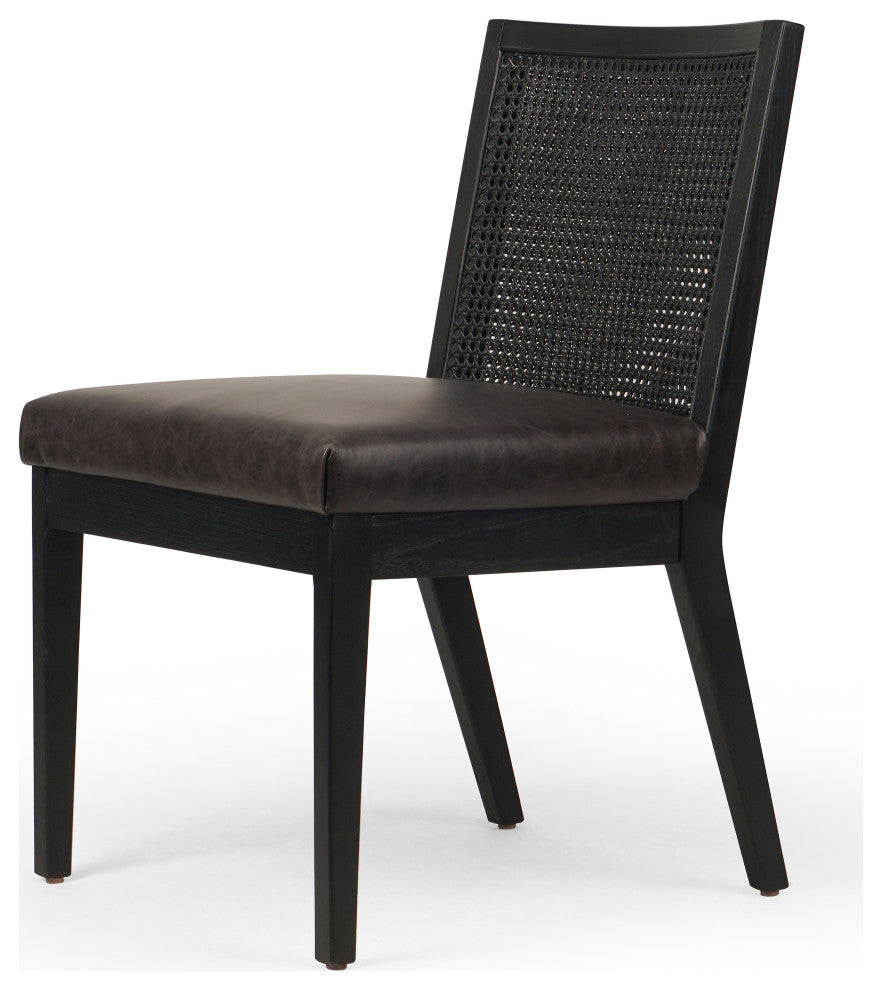 Antonia Armless Dining Chair-Black