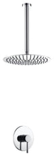 Aqua Rondo Shower Set With Ceiling Mount 12" Rain Shower Head, Chrome