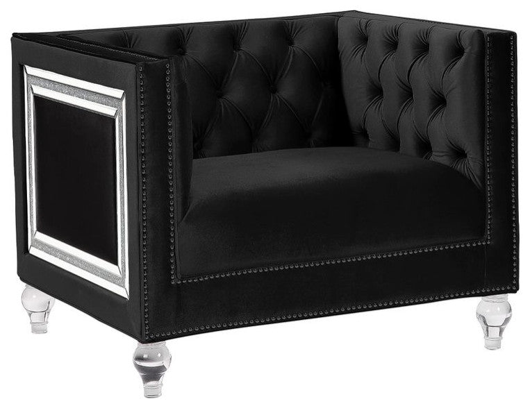 Heibero Chair, Black Velvet