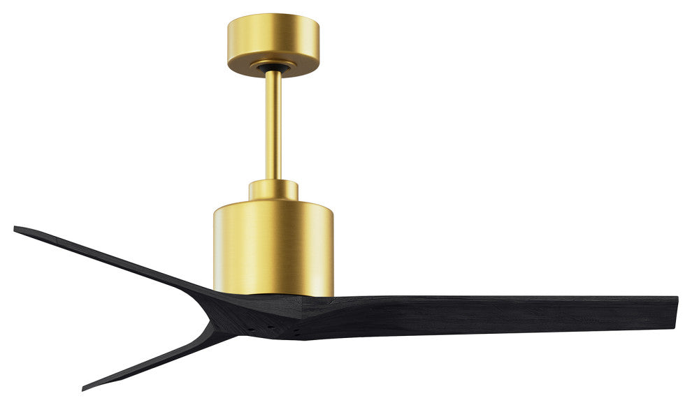 Mollywood  42" Ceiling Fan, Brushed Brass/Matte Black, 60