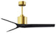 Mollywood  42" Ceiling Fan, Brushed Brass/Matte Black, 60