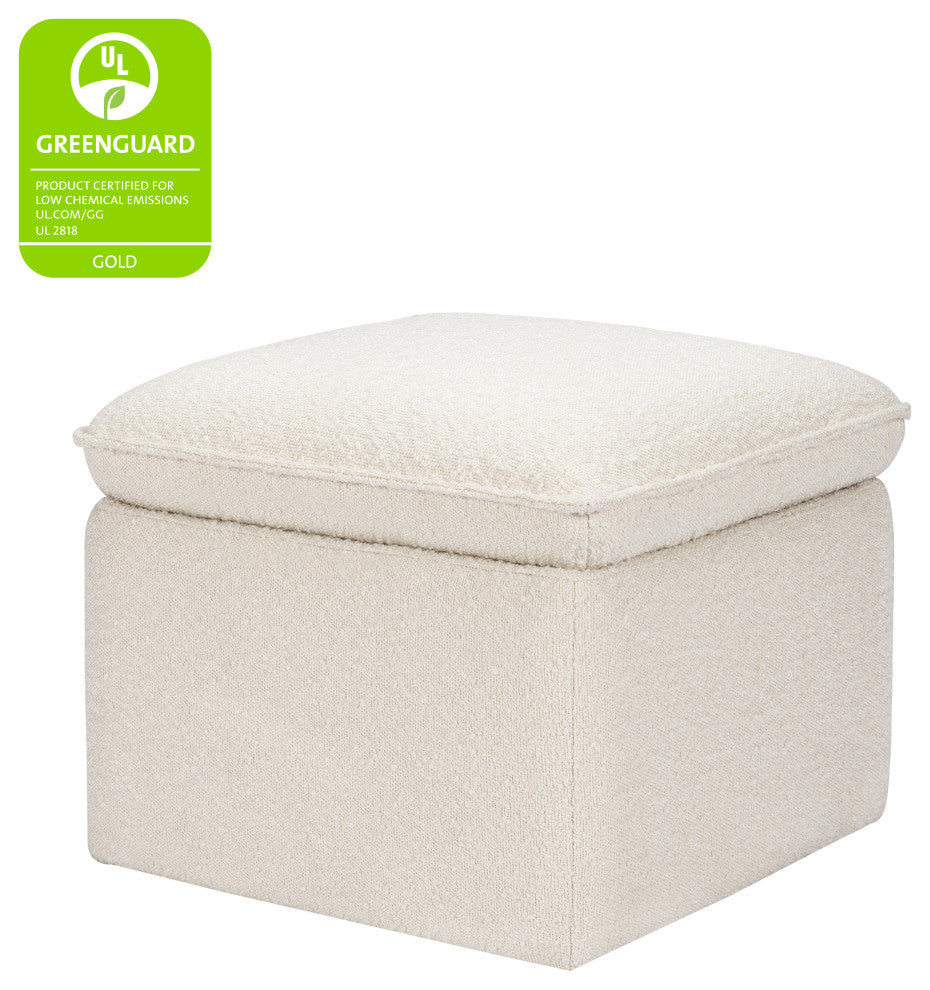 Cali Storage Ottoman, Boucle, Ivory Boucle