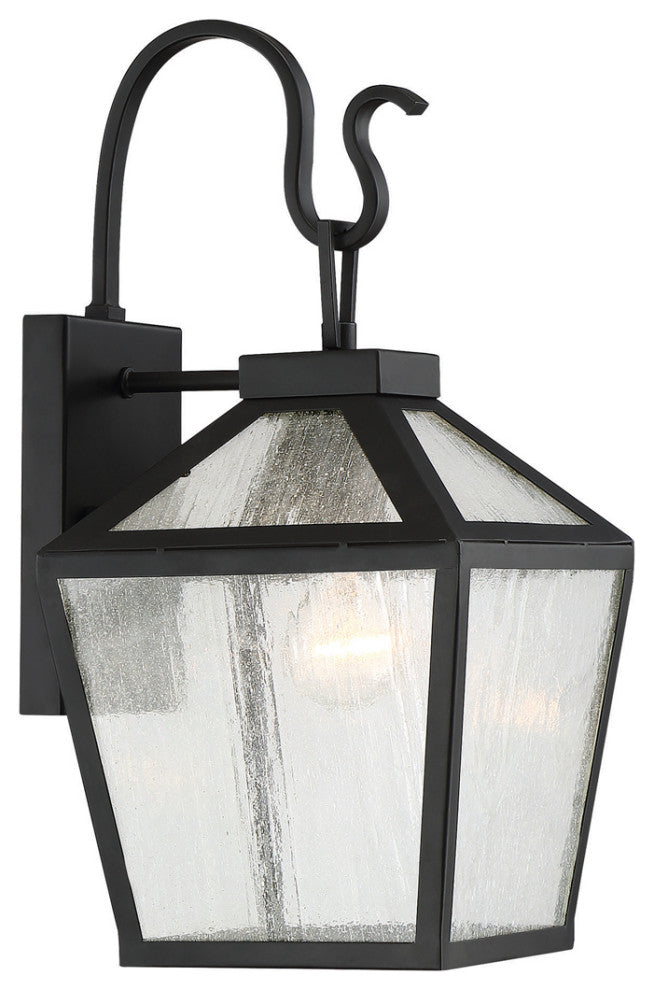 Woodstock 1-Light Outdoor Wall Lantern, Black