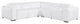 Niccolo Italian Leather 5-Piece L-Shaped Power Reclining Sectional, White