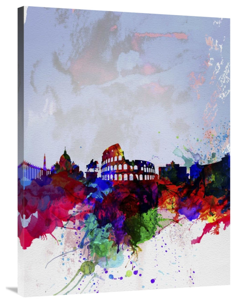 "Rome Watercolor Skyline" Fine Art Print