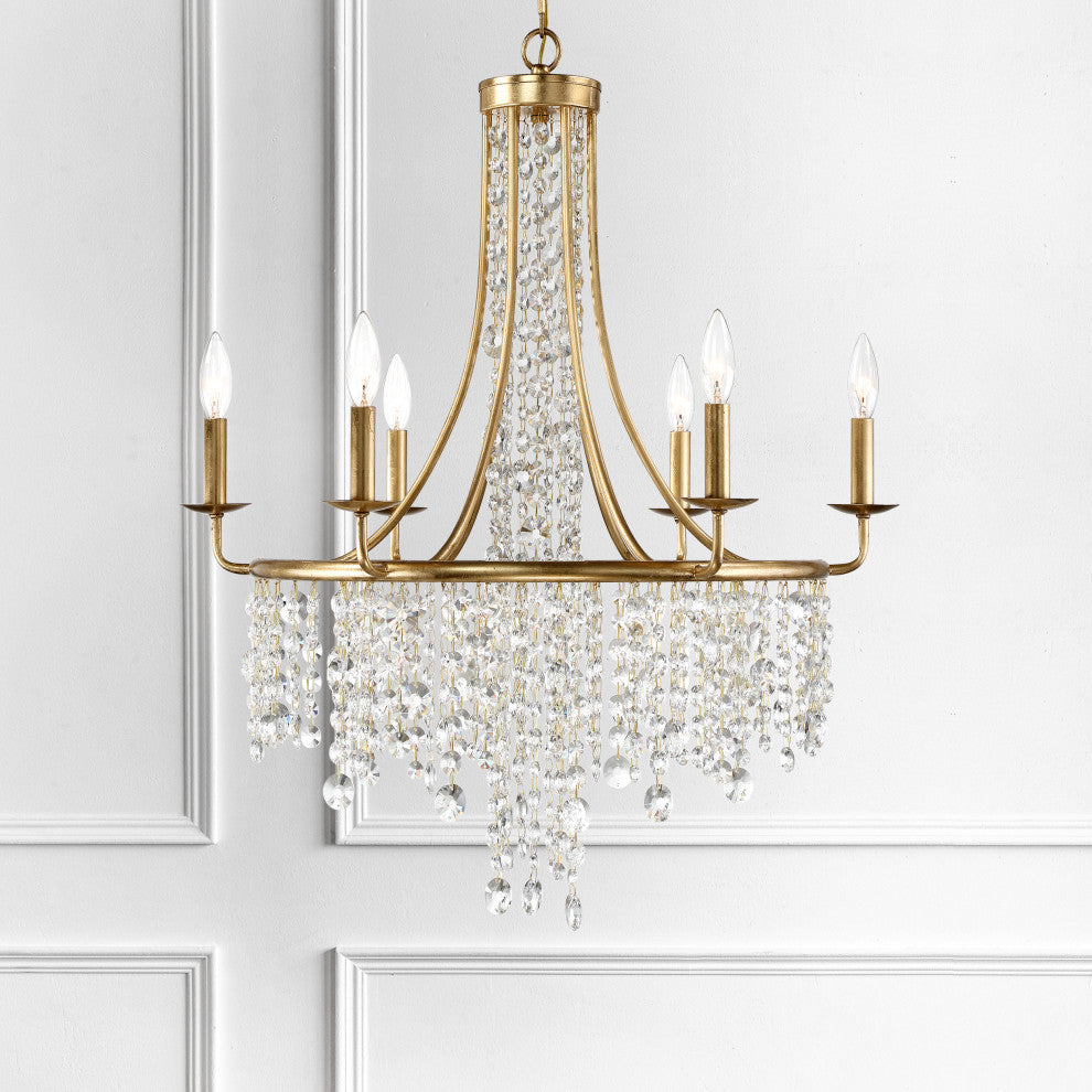 Gabrielle 6-Light Antique Gold Chandelier