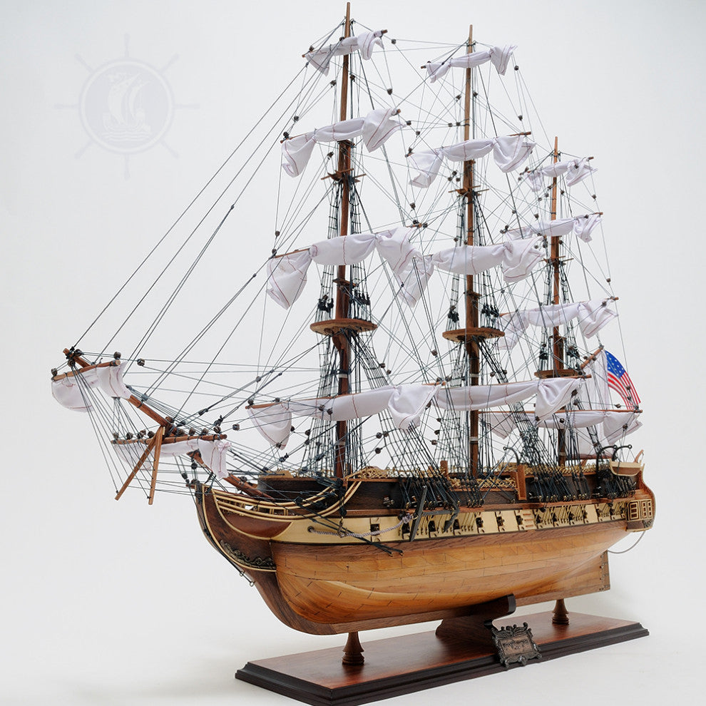 Uss Constitution Large With Floor Display Case