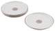 Arienne Signature Medallion Drink Coasters, White & Platinum