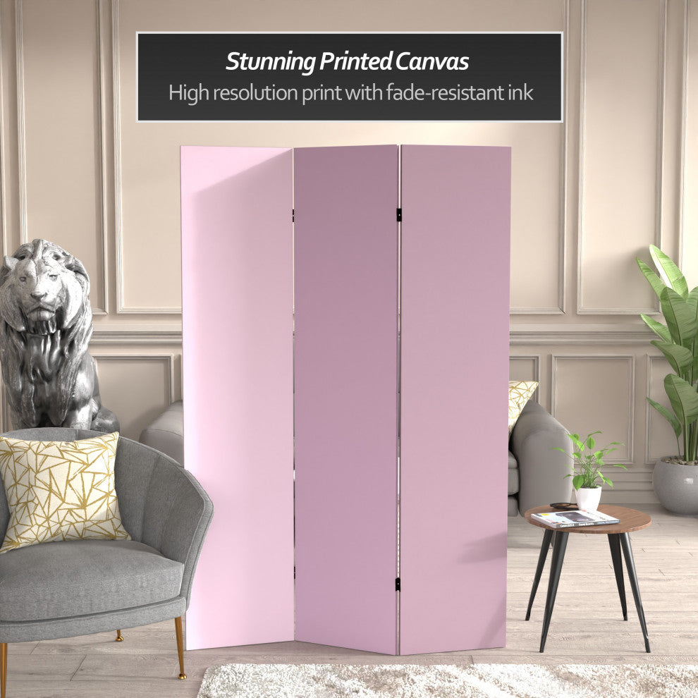 6' Tall Double Sided Lilac Palette Canvas Room Divider