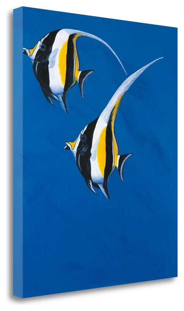 "Moorish Idols - Blue" By Keith Siddle, Giclee Print on Gallery Wrap Canvas