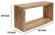 Keli 52" Mango Wood Sideboard Console Table Open Cube 1 Shelf Natural Brown