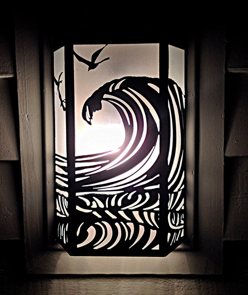 Surf Sconce 12" Patina Finish, Left
