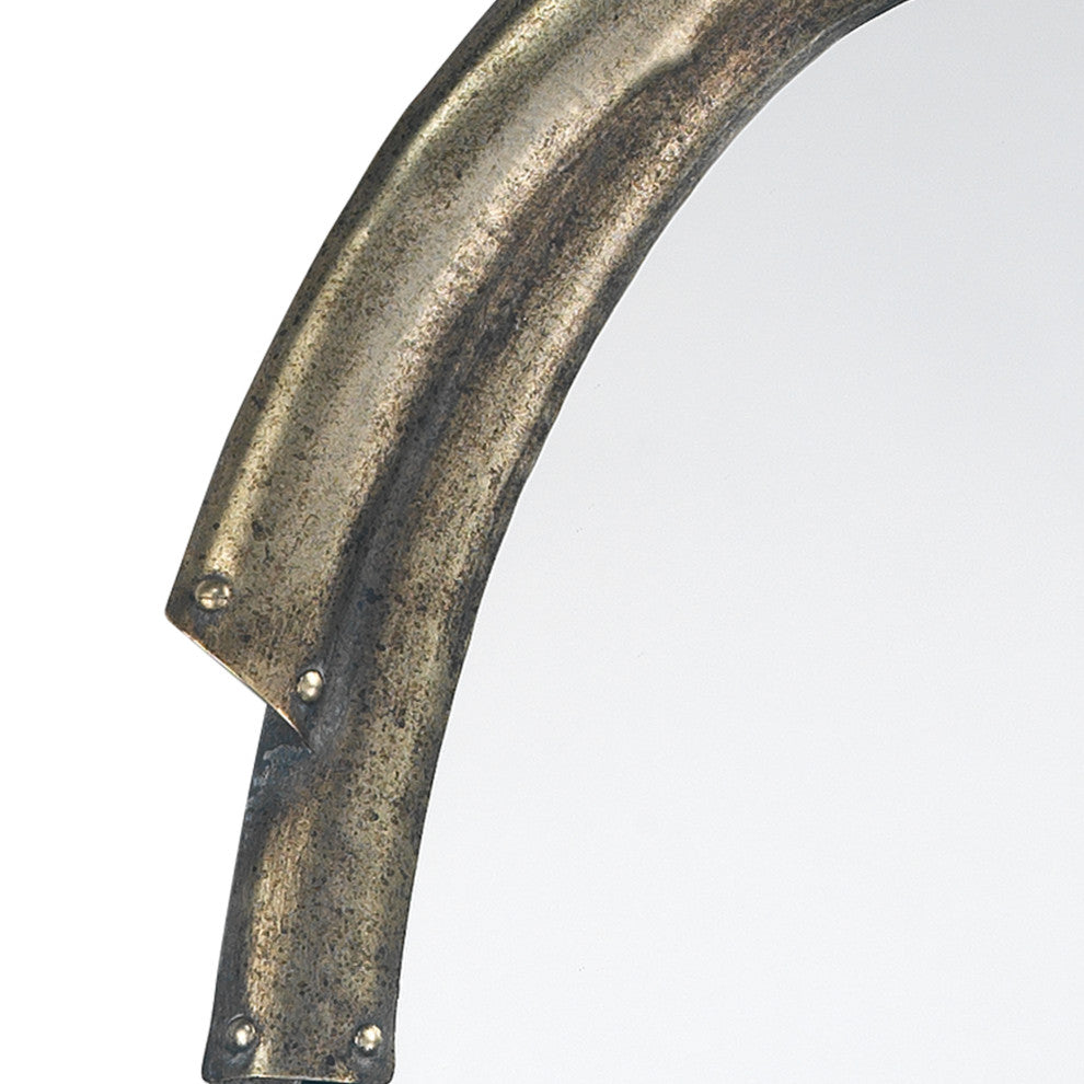 Margaux Metal Mirror, Antique Silver