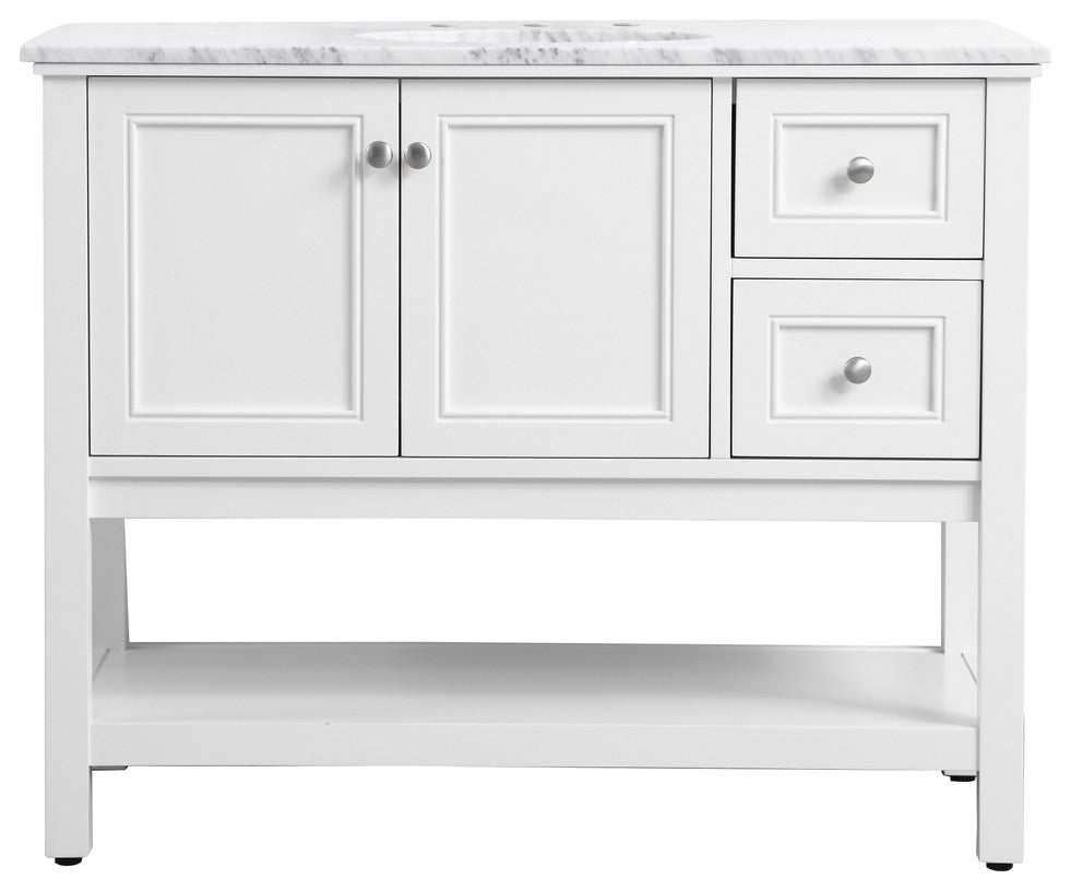 Matilda 42" Single Bathroom Vanity Set, White