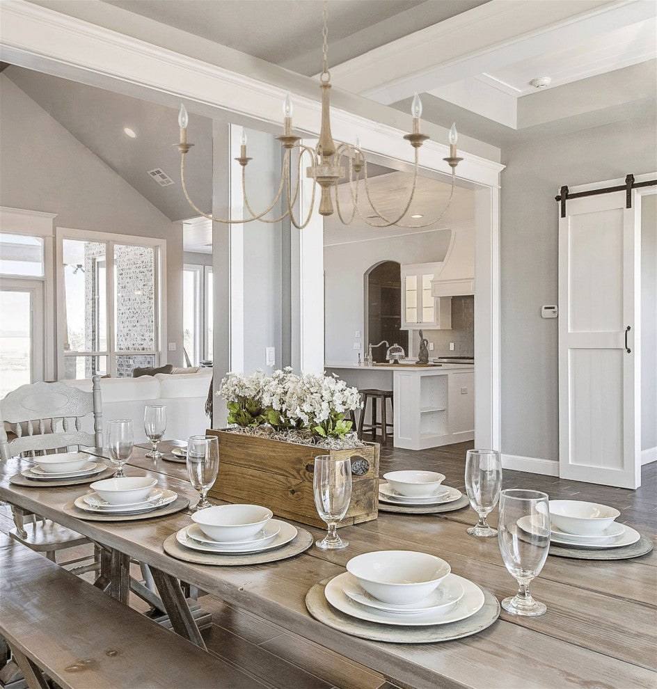 Kira Home Sherbrooke 44" Chandelier, French Country Chandelier, Smoked Cedar