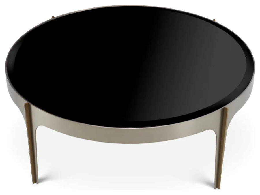 Black Glass Coffee Table S, Eichholtz Artemisa