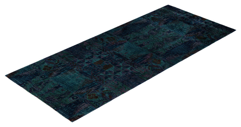 Overdyed One-of-a-Kind Hand-Knotted Area Rug Multi, 5' 3" x 12' 3"
