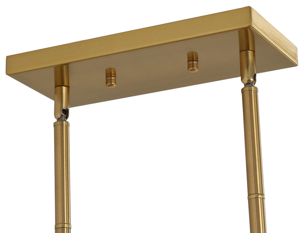 6-Light Linear Kitchen Island Pendant Lighting, Gold