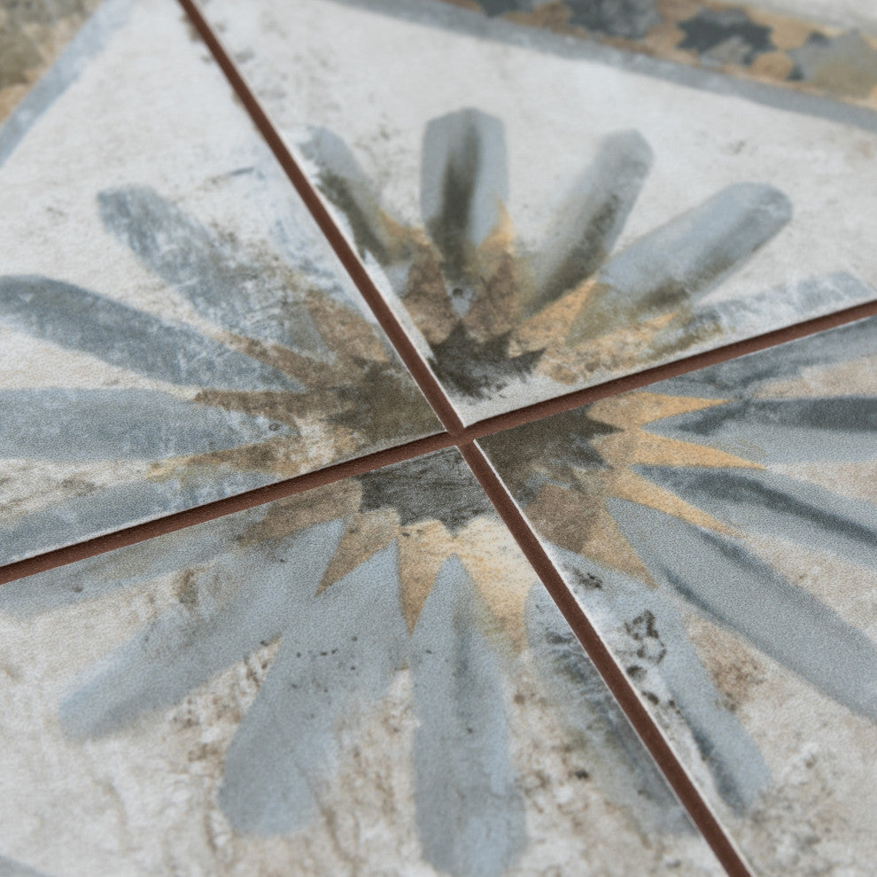 Harmonia Kings Ceramic Floor and Wall Tile, Marrakech Blue, Marrakech Blue