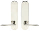 Ecco Lever, Tubular Passage, Polished Stainless Steel, 2-3/8" Backset