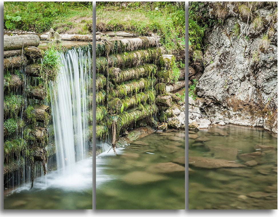 "Fabulous Man-made Waterfall" Metal Wall Art, 3 Panels, 36"x28"