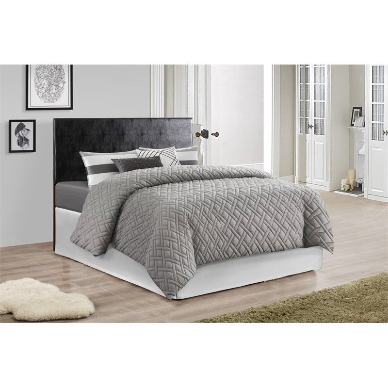 Novo Faux Leather Headboard, Black, King