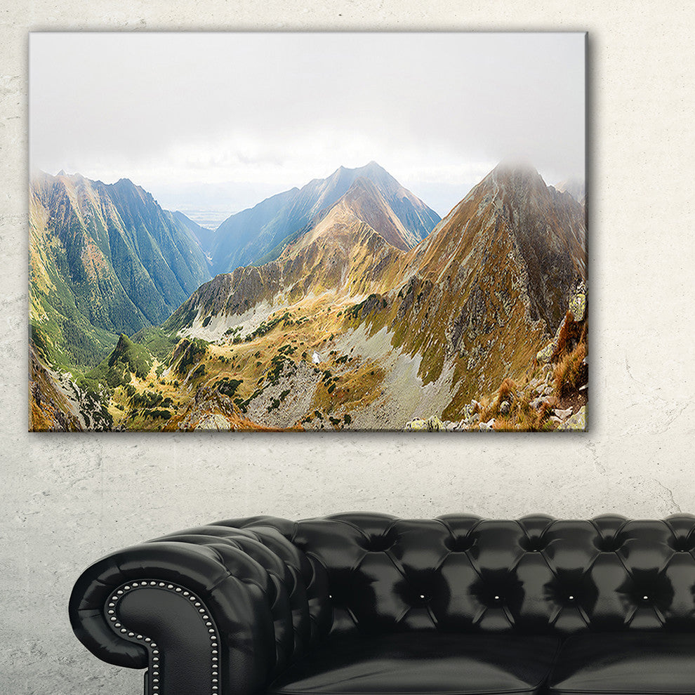 "Ostry Rohac And Placlive Peaks" Landscape Wall Art Wall Art, 1 Panel, 60"x28"