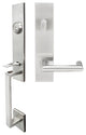 Stuttgart Lever, Tubular Entry Handleset, LHR, Satin Stainless Steel