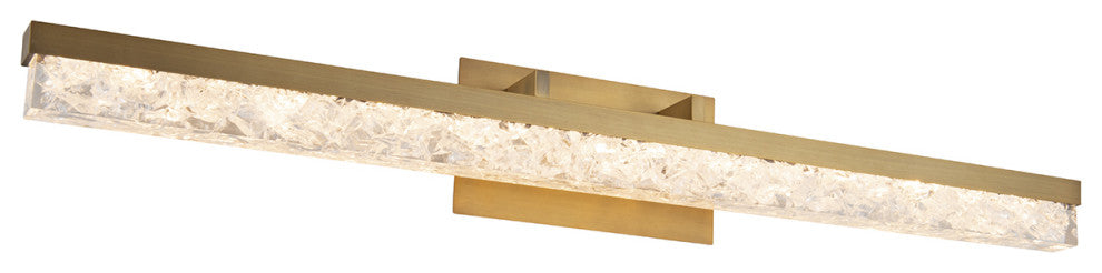 Minx LED Bathroom Vanity in Aged Brass