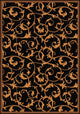 Any Day Matinee Rug, Acanthus, Black, 5'4"x7'8"