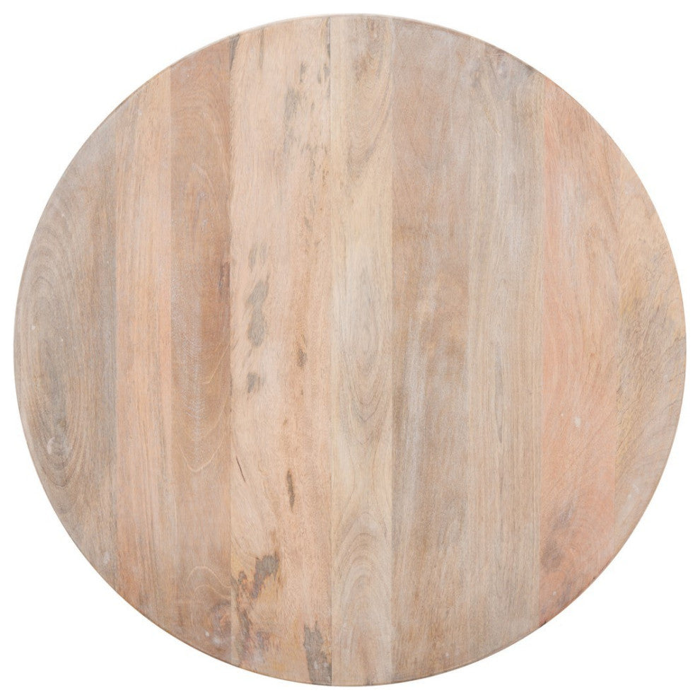 Safavieh Kyrith Round Coffee Table, Burnt White