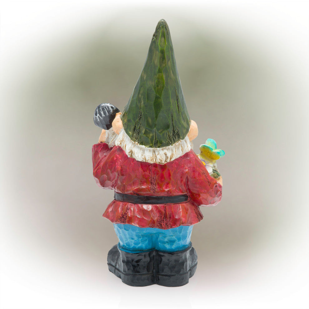 Gnome with Flower Pot Statue