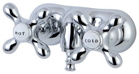 Kingston Brass 3-3/8" Wall Mount Tub Faucet, Polished Chrome